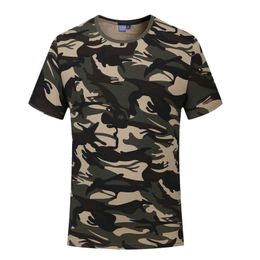 Camouflage T Shirt Summer O Neck Army Tactical Shirt Army Green Military Outdoor Casual Sporting T-Shirt Desert Ocean Tshirt 210609