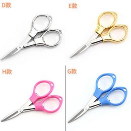Fold Stainless Steel Small Scissors Pull Shear Fishing Outdoors Children Thread Ends Scissor Stationery Student 2 15wb Q2