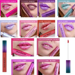 DNM Metal Lip Gloss Fluorescent Diamond Liquid Lipstick Long Lasting Glitter Lipgloss Sexy Lip Makeup Tools