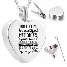 Stylish cremation pendant family or pet souvenir necklace with lettering can be Customised