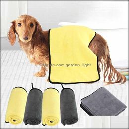 Home & Gardenabsorbent Towels For Dogs Soft Fibre Bath Towel Small Large Cat Car Wi Cloth Quick-Drying Pet Cleaning Supplies Dog Grooming Dr