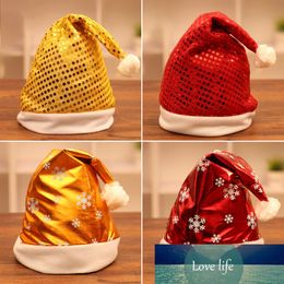 Multi Colours Sequins Hats Caps Christmas Decor of Adult Children's Hats XMAS New Year's Gifts Home Party Supplies