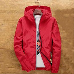 Jacket Women Plus Size 7XL Loose Hooded Reflective Coat Spring Summer Thin Korean Man Lady Couple Clothing Red Jacket LR778 210722