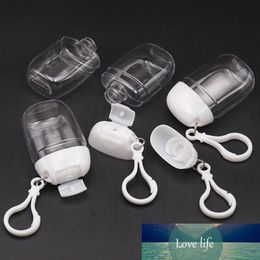 5Pcs 30ml Empty Hand Sanitizer Travel Small Size Holder Hook Keychain Carriers Flip Cap Reusable Portable Refillable Bottles
