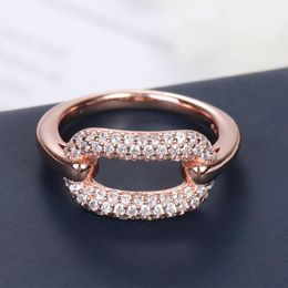 Fashion Simple Square Full Zircon Promise Rings For Women High Quality Geometric Austrian Rhinestone Jewelry