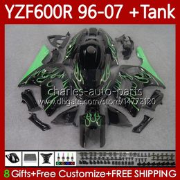 Body +Tank For YAMAHA Thundercat YZF600R YZF 600R 600 R Green flames 96-07 Bodywork 86No.81 YZF-600R 1996 1997 1998 1999 2000 2001 YZF600-R 96 02 03 04 05 06 07 Fairings