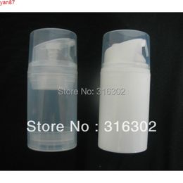 20pcs/lot 50ml high quality white clear pp airless bottle Portable pump Shampoo Cream Containersgoods qty