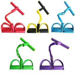 Resistance Bands Pedal Tensioner Abdominal Closure Fitness Sports Equipment For Lean Waist And Legs Four-barrel Pedalension Rope1