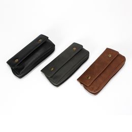 Colorful PU Leather Portable Dry Herb Tobacco Cigarette Smoking Storage Stash Bag Multi-function Glass Handpipe Holder Preroll Rolling Accessories Container