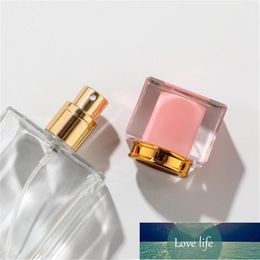 Refillable Perfume Bottles vintage Square shape Glass Spray Bottle Portable Mini 30ml Travel Empty