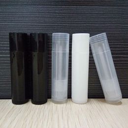 5g Cosmetic Empty Chapstick Lip Gloss Lipstick Balm Tube and Caps Container black white clear color RH1603