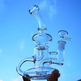8 Inch Hookahs Tornado Percolator Glass Bong 14mm Female Joint Oil Dab Rigs With Quartz Banger Or Bowl Water Pipes