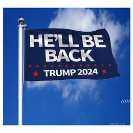 NEWPresidential Election Flags Trump Flag 2024 He Will Be Back Make Votes Count Again President Election Banner 90*150cm RRD8932