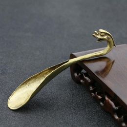 Tea Spoon Copper Exquisite Tea Scoops Teaspoon Teaware Accessories Tea Shovel for Home Teahouse Office ZC3476