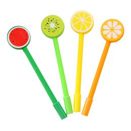 Fruit Vegetable Shape Ballpoint Pens Creative Gel Cartoon Ballpoints Pen 4 Styles