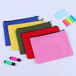 21cmx14cm 5 Colors Canvas Makeup Bags Zipper Pouch Bags Pencil Case Blank DIY Craft Bags Cosmetic Pouch for Travel School LX5554