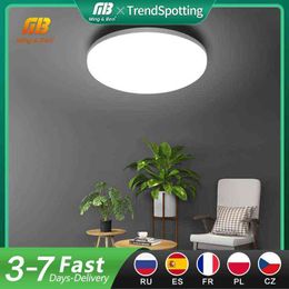 LED Panel Lamp Natural light 48W 36W 24W 18W 13W 6W LED Ceiling Light AC85-265V Modern Surface Mounted lighting For Home Bedroom W220307