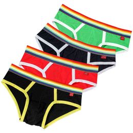 4PCS Briefs Men Underpants Slip Gay Sexy Underwear Briefs Man Cotton Jockstrap Homme Thong Male Lingerie Bikini Panties Strings H1214