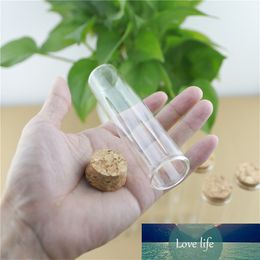 12pcs 30*120mm 60ml Cork Glass Bottle Stopper Spicy Storage Small Transparent Bottle Container Glass Jars Vials DIY Craft