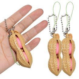 Antistress Figet Stress Toy Infinite Peanut Edamame Toys Peas Beans Keychain Fidget Squishy Decompression Toys