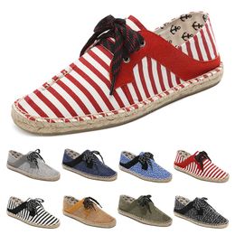 canvas shoes breathable straw hemp rope mens womens big size 36-44 eur fashion Breathable comfortable black white green Casual nine 74