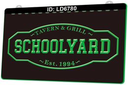LD6780 Tavern Grill School Yard 3D Engraving LED Light Sign Wholesale Retail