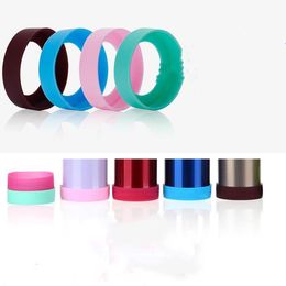 Silicone Cup Set Mug Bottom Cover Sleeve Kitchen Tools Other Bar Products Vacuum Insulated Cups Mats Rubber Coasters Water Bottle Rings fhl500-WY1701