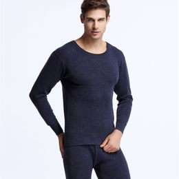 Men's 100% Merino Wool Winter Thermal Warm Underwear set Breathable 200gsm weight Tops Pants Set 211211