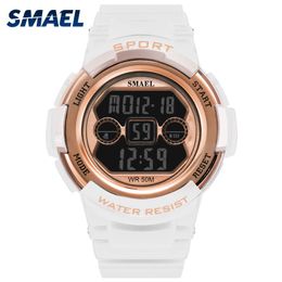 Smael Watches Digital Sport Women Fashion Wristwatch for Girls Digital-watch Best Gifts for Girls 1632b Sport Watch Waterproof Q0524