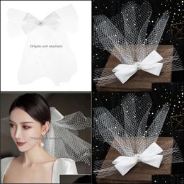 Jewellery Hair Clips & Barrettes Short Bridal Wedding Veils With Large Bow Knot Lightweight Elegant Style Durable Comfortable To Wear For Brid