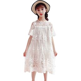 Girl Dress Lace Kids Party es For s Floal Children Summer Costume 6 8 10 12 14 210528
