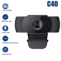 tv pixel Canada - Webcams 1080P Camera HD Webcam C40 For Computer Web Pixel Autofocus With Microphone Cam Windows Win7 8 10 Vista Android TV