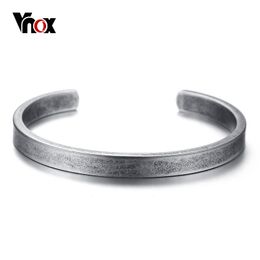 Vintage Viking Cuff Bracelets Bangles for Men Women Simple Classic Pulseras hombre Stainless Steel Male Jewellery