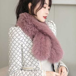Besfilin Classic Natural Real Fox Fur Scarf Women's Autumn and Winter Fox Knitted Collar with Thickened Warm Double-sided H0923