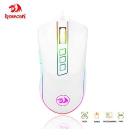 Redragon COBRA M711 USB Gaming Mouse Wired RGB Backlight 10000 DPI 9 Buttons Programmable Optics Mice Computer Gamer PC