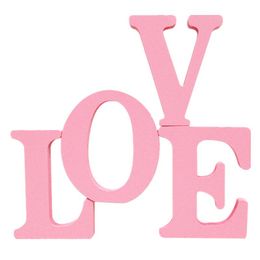 Novelty Items 10CM Pink Red White Love Letter Decoration For Home Room Quality MDF Material Special Decorative Letters Valentine's Day