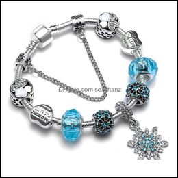 Beaded, Strands Bracelets Jewellery Vintage Diamond Inlaid Snowflake Momt Peach Heart Crystal Diy Bracelet Good Gloss Versatile Beautif Drop D