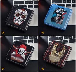 COOL Colorful Multi Pattern Portable Dry Herb Tobacco Cigarette Smoking Filter Holder Lighter Stash Case Protection Box High Quality DHL