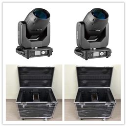 4pcs with flycase double prism with rainbow color light sky moving head 18r beam 380 moving head light