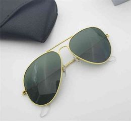 Designer Sunglasses Brand Vintage Pilot Sun Glasses Polarized UV400 Men Women 58mm Glass Lenses With Box AAAA26