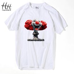 mens swag shirt Australia - Men's T-Shirts HanHent Mushroom Cloud Clown Print 3d T Shirt Summer Style Cute Men Harajuku Swag Funny Shirts Casual Tees Camisetas Kpop1