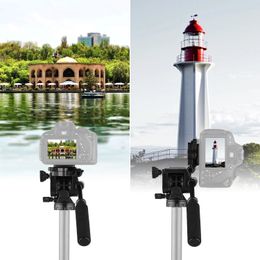 Fluid Hydraulic Ball Head Panoramic Photography with Handle for 1/4 Screw Camera Camcorder and 3/8 inch Monopod Tripod