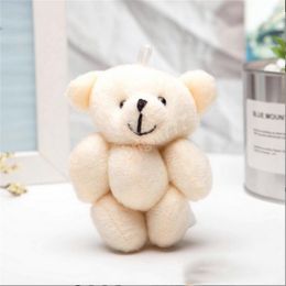 10CM Plush Toy Chubby Bear Stuffed Bear Beige Bag Pendant Clothing Accessories Birthday Gift Company Dinner Gift