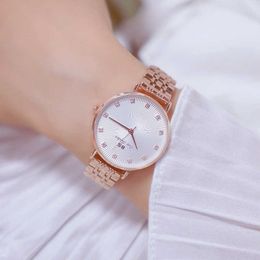 Women Luxury Brand Watch Simple Thin Ladies Wrist Watches Rose Gold Diamond Watches Women Wristwatch Montre Femme 210527