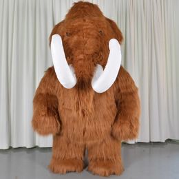 Furry Plush Mammoth Mascot Costume Fursuit Family Promotion Halloween Party Furry Dress Animal Adult