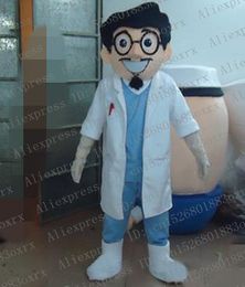 Mascot Costumes Doctor Physician Mediciner Medical Man Dentist Mascot Costume Adult Cartoon Character Affection Expression High Quality zx12