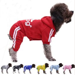 Adidog Pet Clothes Chihuahua French Bulldog Winter Warm Dog Apparel Four Legs Dog Jacket Coat Puppy Clothing for Small dogs Outfit Pink S A232