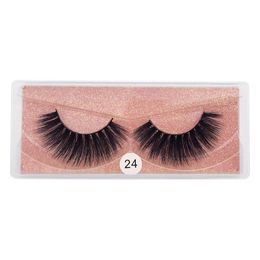 Handmade Reusable False Eyelashes Soft Light Natural Long 3D Fake Lashes Extension Makeup Accessory For Eyes Pink Sticker 10 Models