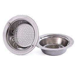 Stainless Steel Sink Drain Philtre Strainer in Kitchen Handle Net Leak Drainer Anti-rust Sewer Strainers