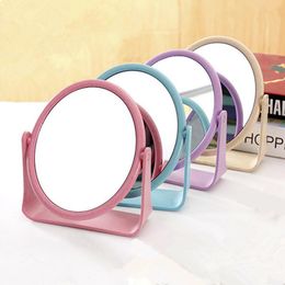 Mirrors Desktop Cosmetic Mirror Plastic Rotating Double-sided Round Vanity Makeup Tools